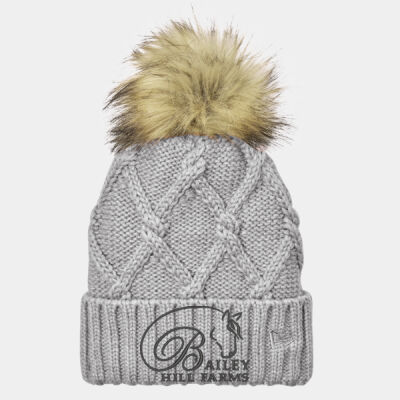 BS - Faux Fur Pom Beanie Thumbnail